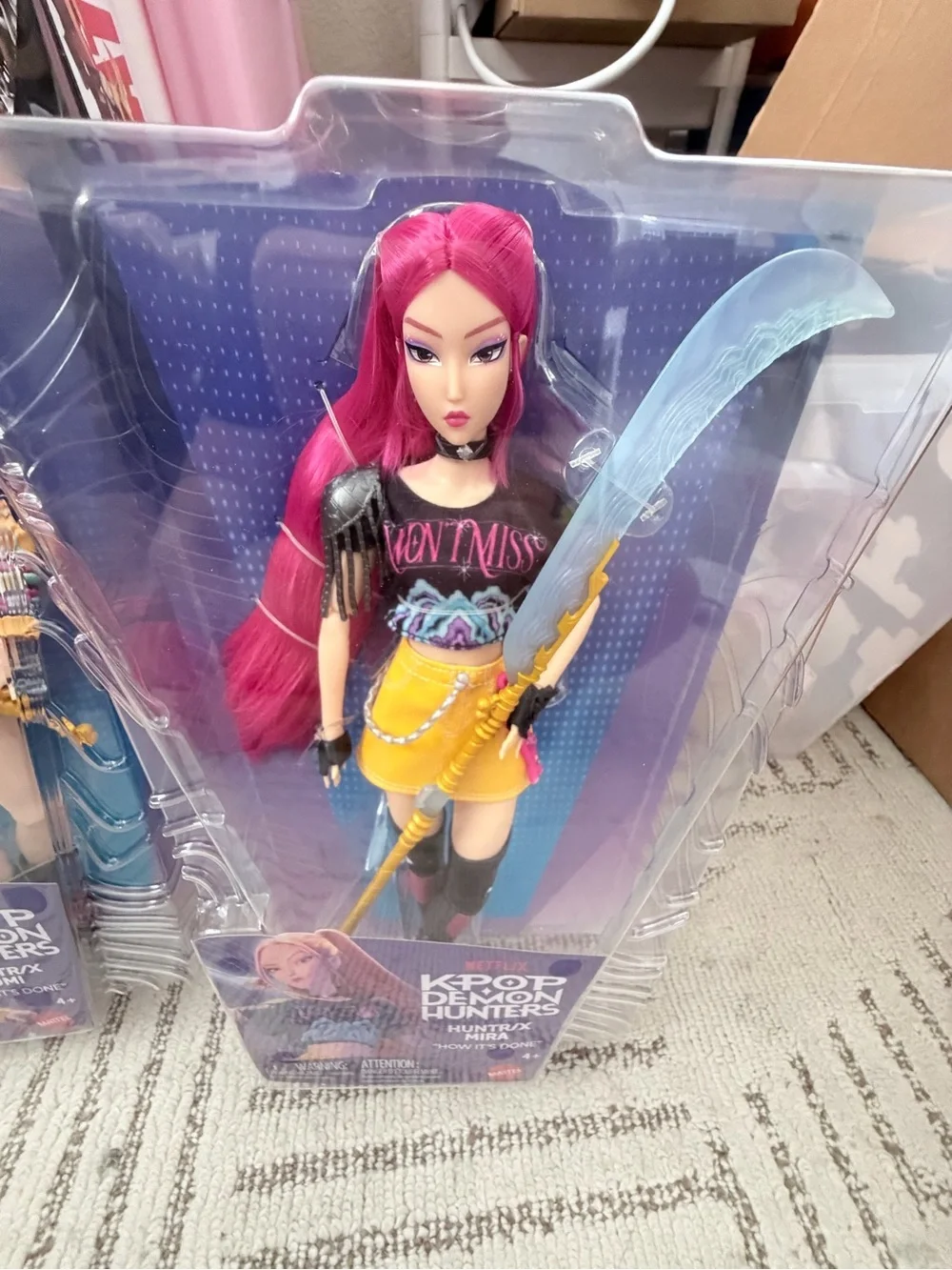 Netflix K-Pop Demon Hunters Dolls — Purple, Teal, Yellow, Pink Accents